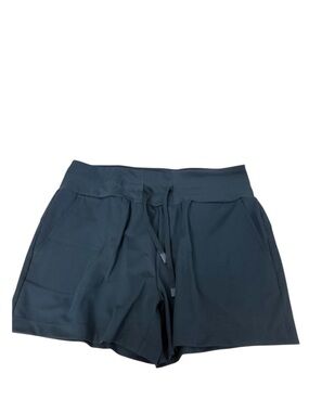 MPG Pull-on Sport Shorts Pockets Drawstring Dark Teal Blue Size L